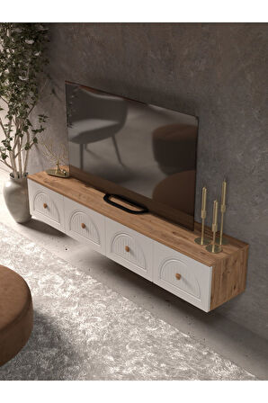 Bohem Şık 180 Cm 4 Kapaklı Mdf Kapak Duvar Tv Ünitesi