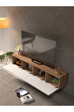 Bohem Şık 180 Cm 4 Kapaklı Mdf Kapak Duvar Tv Ünitesi