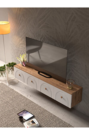 Bohem Şık 180 Cm 4 Kapaklı Mdf Kapak Duvar Tv Ünitesi