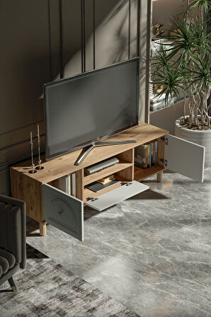 Bohem Tv Ünitesi 150 Cm N Çizgili Mdf Kapak