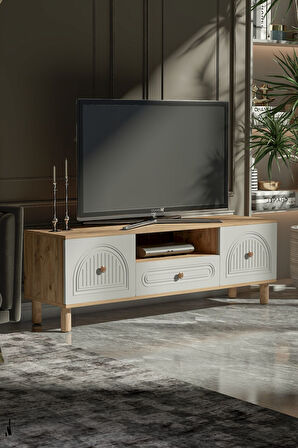 Bohem Tv Ünitesi 150 Cm N Çizgili Mdf Kapak