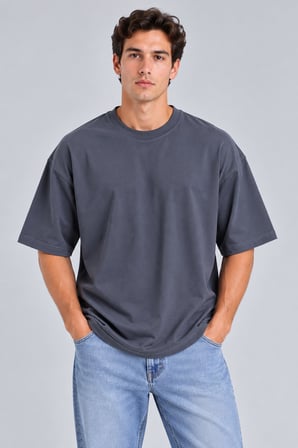 Unisex Oversize Tişört %100 Pamuk Premium Kalın Kumaş Rahat Kesim