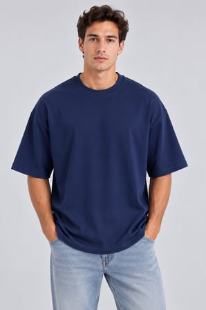 Unisex Oversize Tişört %100 Pamuk Premium Kalın Kumaş Rahat Kesim