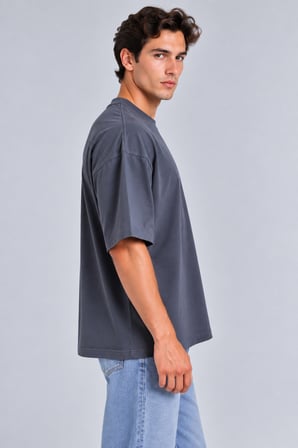 Unisex Oversize Tişört %100 Pamuk Premium Kalın Kumaş Rahat Kesim