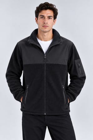 Erkek Softshell Polar Ceket Su Geçirmez Tam Fermuarlı Rahat Günlük Kullanım
