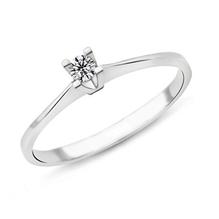 0.12 Karat G Renk Pırlanta Tektaş Yüzük PR311