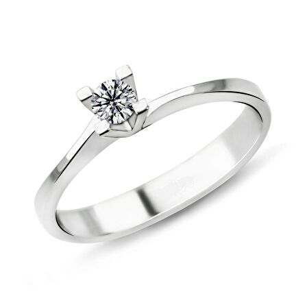 0.26 Karat E Renk Pırlanta Tektaş Yüzük PR395