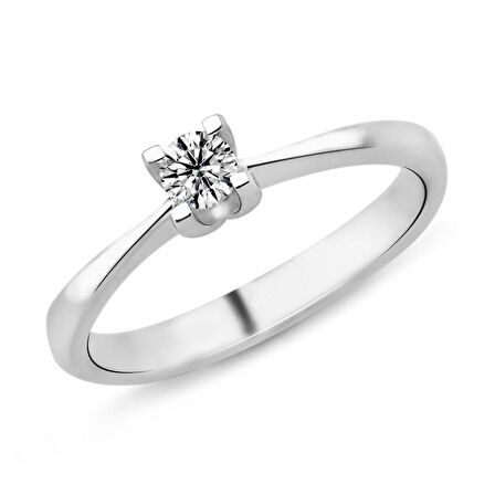 0.25 Karat E Renk Pırlanta Tektaş Yüzük PR452