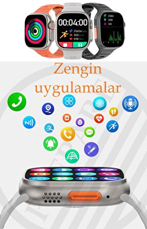 Prepare Watch 8 Ultra Plus Pro Turuncu Akıllı Saat