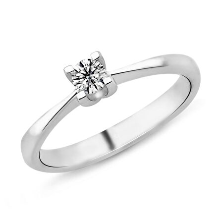 0.25 Karat F Renk Tektaş Pırlanta Yüzük PR499