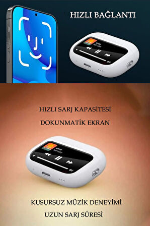 Pro 4ND ANC Dokunmatik Renkli Ekranlı Bluetooth Kulaklık 