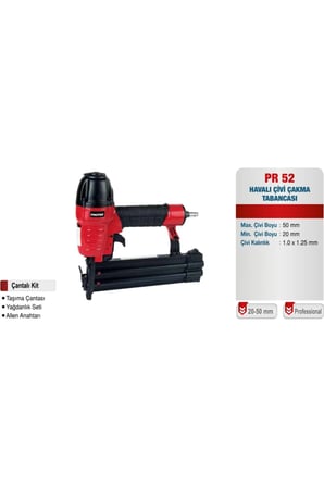 Pr 52 20-50 Mm Profesyonel Havalı Çivi Çakma Tabancası