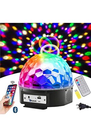 Parti Ve Disko Topu Cristal Sihirli Küre Bluetooth'lu Kumandalı Usb Girişli