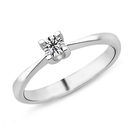 0.33 Karat D Renk HRD Sertifikalı Pırlanta Tektaş Yüzük PR60