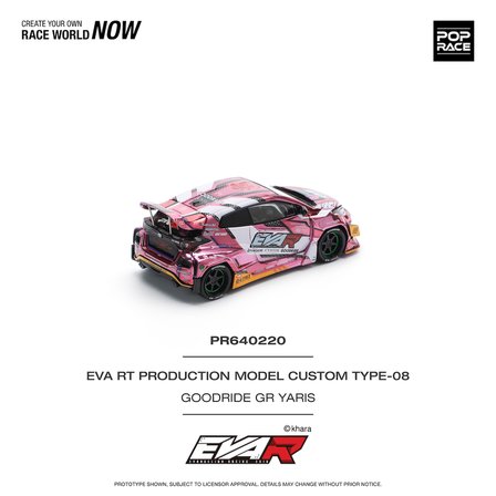 Pop Race 1:64 EVA RT Production Model Custom Type-08 Goodride GR Yaris – PR640220 Diecast Model Araba