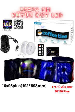 İşyeri Tır Kamyon Otobüs Uyumlu 90 Cm Rgb Led Panel 19,2x89,8cm Ölçü 16x96 Led Sayısı Kumanda +Kablo