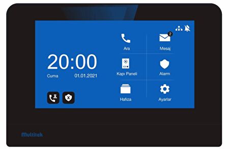 Multitek IP İnterkom Linux LIM-70 7 inç LCD Ekran Alarm Özellikli Daire Monitörü 9G 06 00 0003
