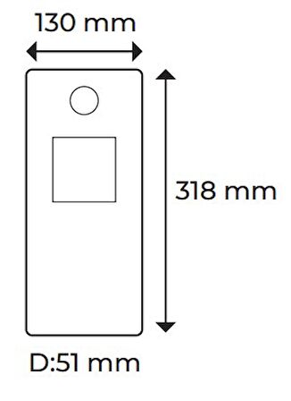 Multitek IP İnterkom Linux LIK-35 3.5 inç LCD 2MP Görüntülü Kameralı Zil Kapı Paneli Metal Buton Siy