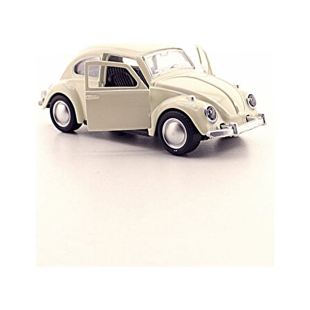 Kişiye Özel Beyaz Metal Vosvos Çek Bırak Oyuncak Araba Büyük Boy Uzun Model Beyaz