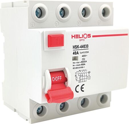 Helios Opto 4X63A 30mA Trifaze Kaçak Akım Rölesi HSK-46330