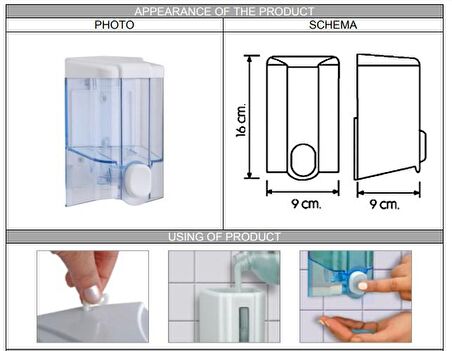 Vialli S2 Sıvı Sabun Dispenseri 500 Ml Beyaz