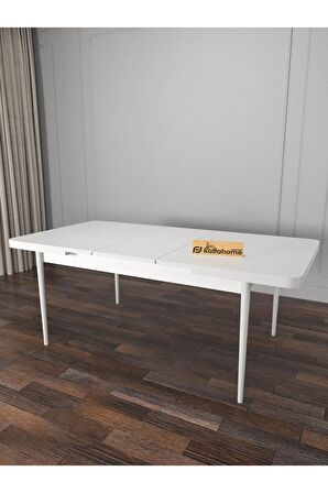 Ovo Aytaşı 80x130 Cm Açılır Yemek Masası , 6 Kişilik Masa Sandalye Takımı - Gri