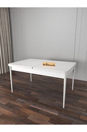 Ovo Aytaşı 80x130 Cm Açılır Yemek Masası , 6 Kişilik Masa Sandalye Takımı - Gri