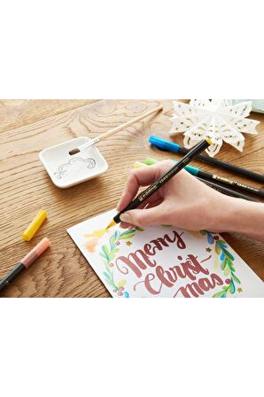 1340 Brush Pen 6'lı Metalik Fırça Uçlu Kalem Set