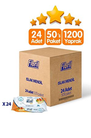 Oxy Narenciye Kokulu Islak Mendil 24x50 lı Paket