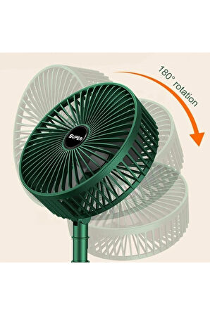 Torima F-06 Yeşil Mini Fan Vantilatör Teleskopik Masa Fan