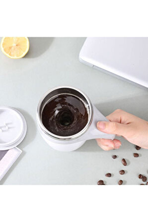 Yeni Nesil Kendi Kendini Karıştıran Kahve Fincanı Self Stirring Mug Mikser Kupa Termos Bardak 380 Ml