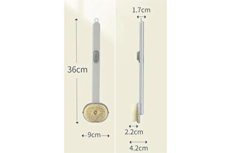 Banyo için Sırt Fırçası Uzun Saplı ve Duş Jeli Haznel Duş Jeli Hazneli Uzun Saplı Banyo Sırt Fırçası