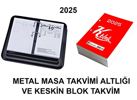 KESKİN 2025 Masa Takvimi ve Metal Takvim Altlığı