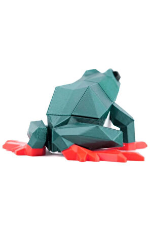 Yeşil Kurbağa Mıknatıslı 3D Yapboz Puzzle Çevre Dostu Eğitici Oyuncak