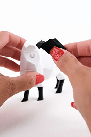 Koyun (Sheep) Kuzu Mıknatıslı 3D Yapboz Puzzle Çevre Dostu Eğitici Oyuncak