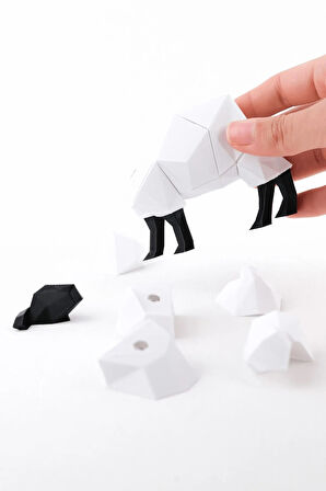 Koyun (Sheep) Kuzu Mıknatıslı 3D Yapboz Puzzle Çevre Dostu Eğitici Oyuncak