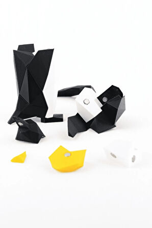 Penguen Mıknatıslı 3D Yapboz Puzzle Çevre Dostu Eğitici Oyuncak