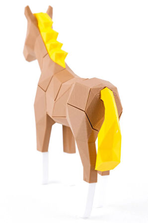At (Horse) Mıknatıslı 3D Yapboz Puzzle Çevre Dostu Eğitici Oyuncak