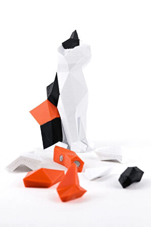Kedi (Cat) Mıknatıslı 3D Yapboz Puzzle Çevre Dostu Eğitici Oyuncak