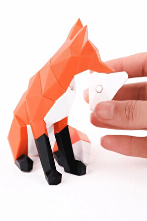 Tilki (Fox) Mıknatıslı 3D Yapboz Puzzle Çevre Dostu Eğitici Oyuncak