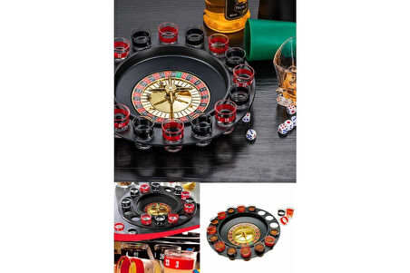 Cezalı Drinking Shot Bardaklı Oyun Seti Rus Ruleti Drinking Roulette Oyunu Shot Bardaklı