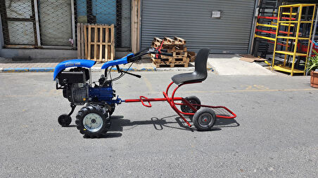 Rowermax Flash 300 7 Hp Dizel İpli Oturmalı Çapa Makinası Seti  3+1 Vites 90 cm Bıçaklı