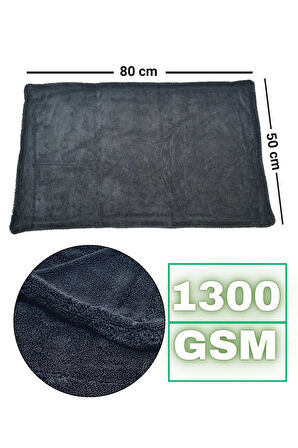 Mikrofiber Araç Kurulama Bezi 1300 GSM | Çift Taraflı Profesyonel Oto Kurulama Bezi İz Bırakmaz