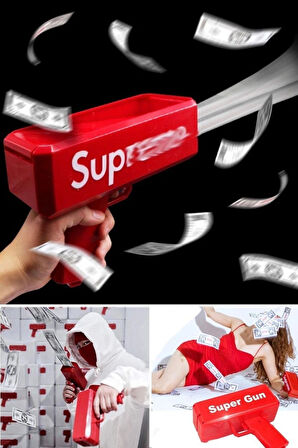 Para Fırlatma Saçma Tabancası Top Supreme Banknot Süper Para Silah Oyuncaklar Parti Oyunu