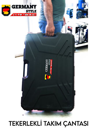 Germany Style Pro 9'lu Set Matkap-Freze-Kırıcı-Tilki Kuyruğu-Taşlama-Dekupaj-Daire Testere-Bijon Sök