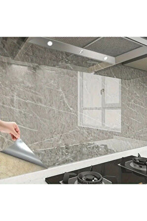 Mermer Desenli Sticker Folyo Atina Grisi 60cm*5mt