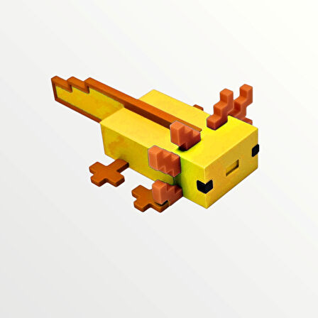 Minecraft Sarı Aksolotl Axolotl Figür