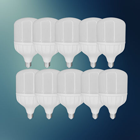 Chn 10'lu Paket 30w Büyük Boy 6500K Beyaz Işık E27 Led Tasarruflu Ampül