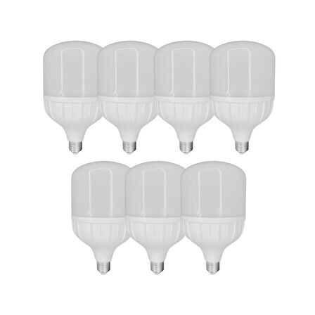 Chn 7'li Paket 40w Büyük Boy 6500K Beyaz Işık E27 Led Tasarruflu Ampül
