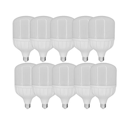 Chn 10'lu Paket 40w Büyük Boy 6500K Beyaz Işık E27 Led Tasarruflu Ampül